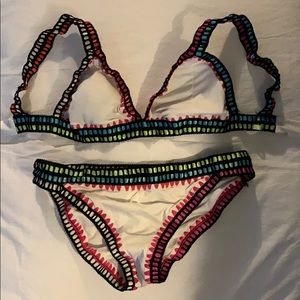 White-two piece swimsuit